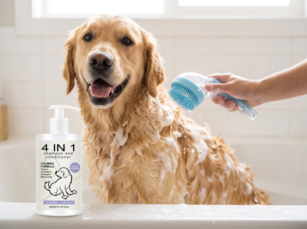 PawSuds™ Shampoo-Dispensing Bath Brush