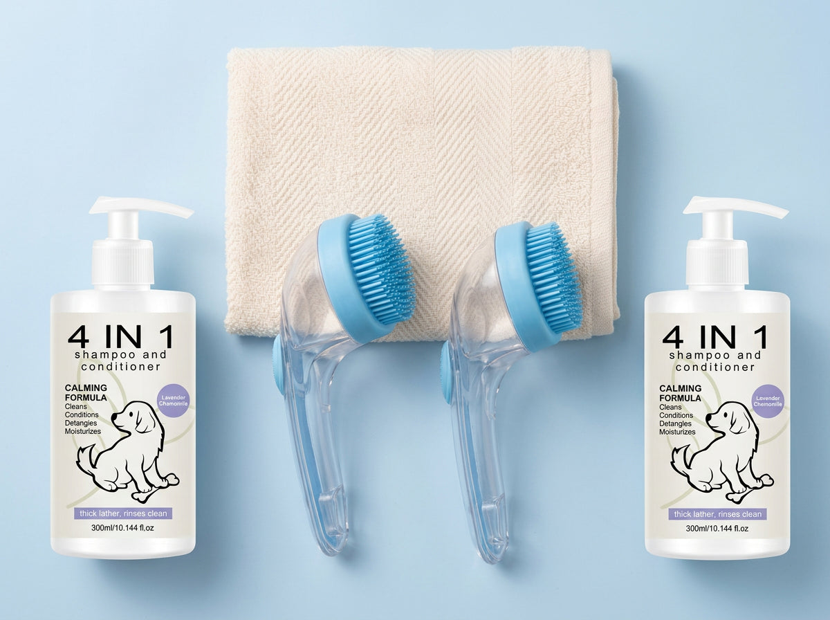 PawSuds™ Shampoo-Dispensing Bath Brush