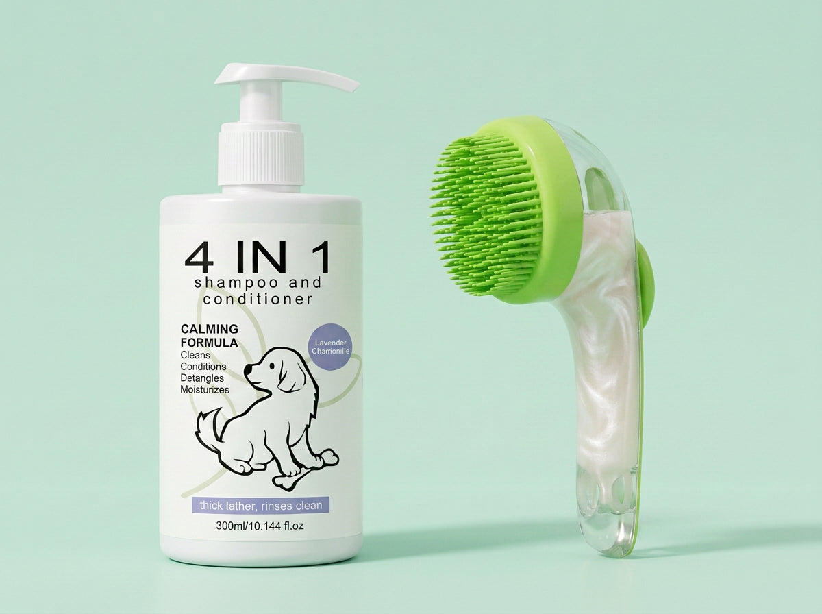 PawSuds™ Shampoo-Dispensing Bath Brush