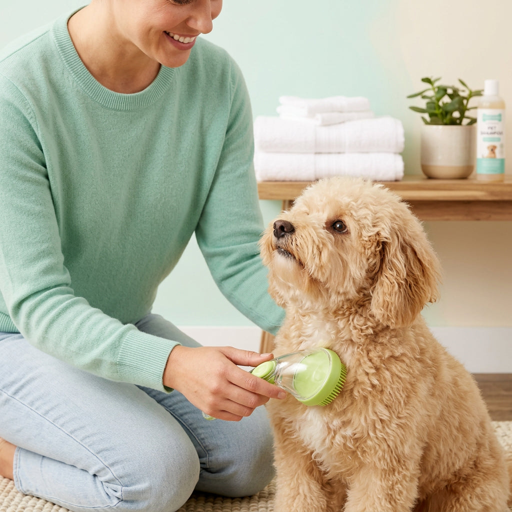 PawSuds™ Shampoo-Dispensing Bath Brush